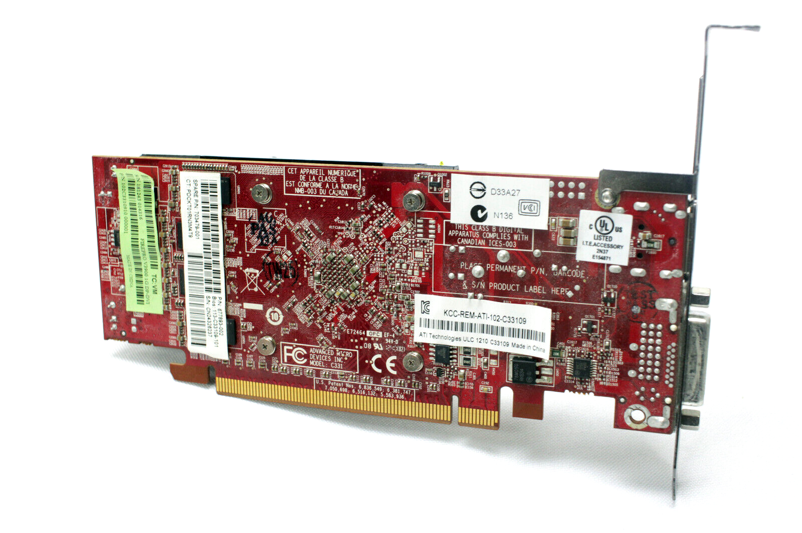 HP AMD FirePro V3900 1GB GDDR3 PCIe Video Graphics Card / SPS 703479-001 / 677893-002 / 102C3310910 000001 (Used) // สินค้ารับประกัน โดย บริษัท อะไหล่เซิร์ฟเวอร์ จำกัด