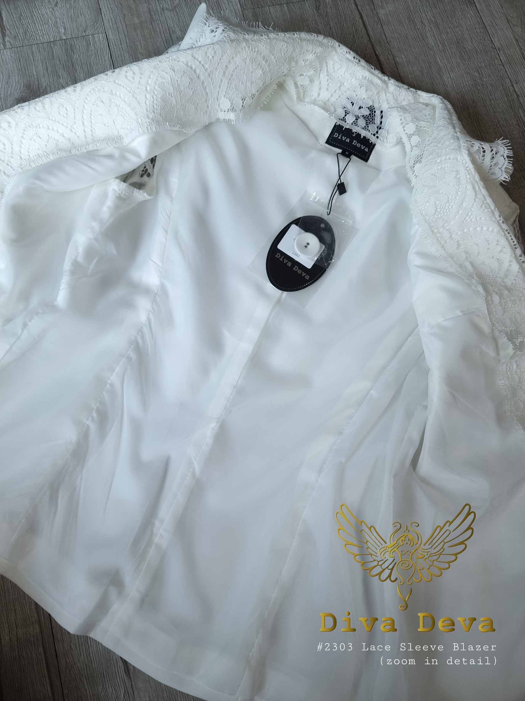 2303 เสื้อสูทแขนลูกไม้ซีทรู