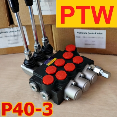 คอนโทรนไฮโดรลิควาวร์(4หุน) PTW P40-3(3แกน)(40L.)(3,000-4,600PSI)