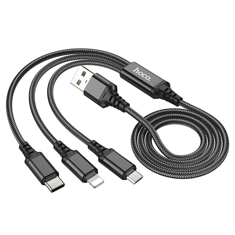 X76 3-IN-1 SUPER CHARGING CABLE (iP+TYPE-C+MICRO)