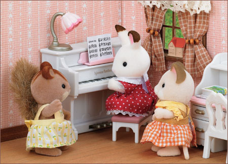 ซิลวาเนียน เปียโนสีขาว (EU) Sylvanian Families Upright Piano