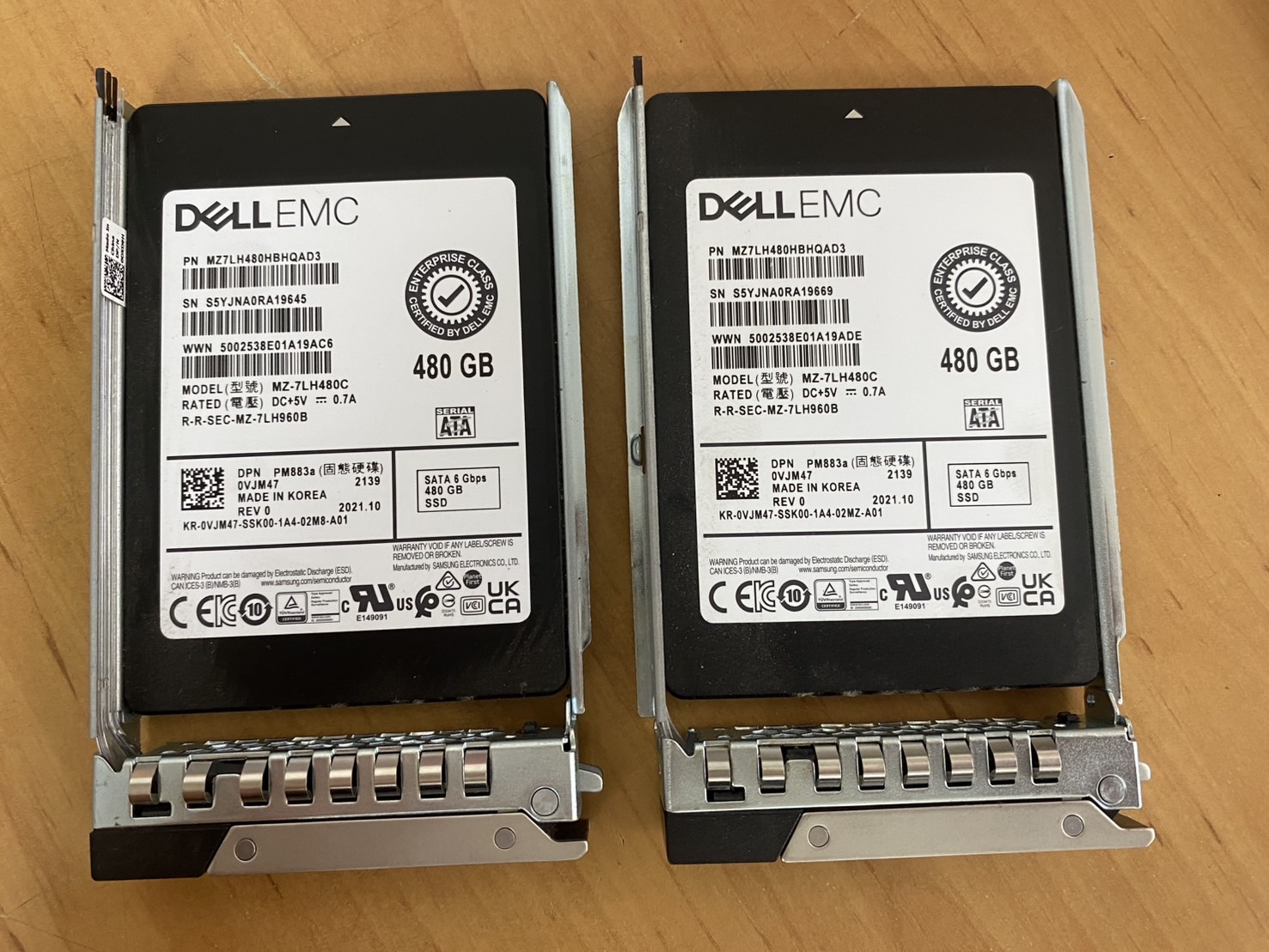 Dell EMC 480GB 6G SATA 2.5" SSD HDD // 0VJM47 / MZ-7LH480C / PM883a (Used) // สินค้ารับประกัน โดย บริษัท อะไหล่เซิร์ฟเวอร์ จำกัด