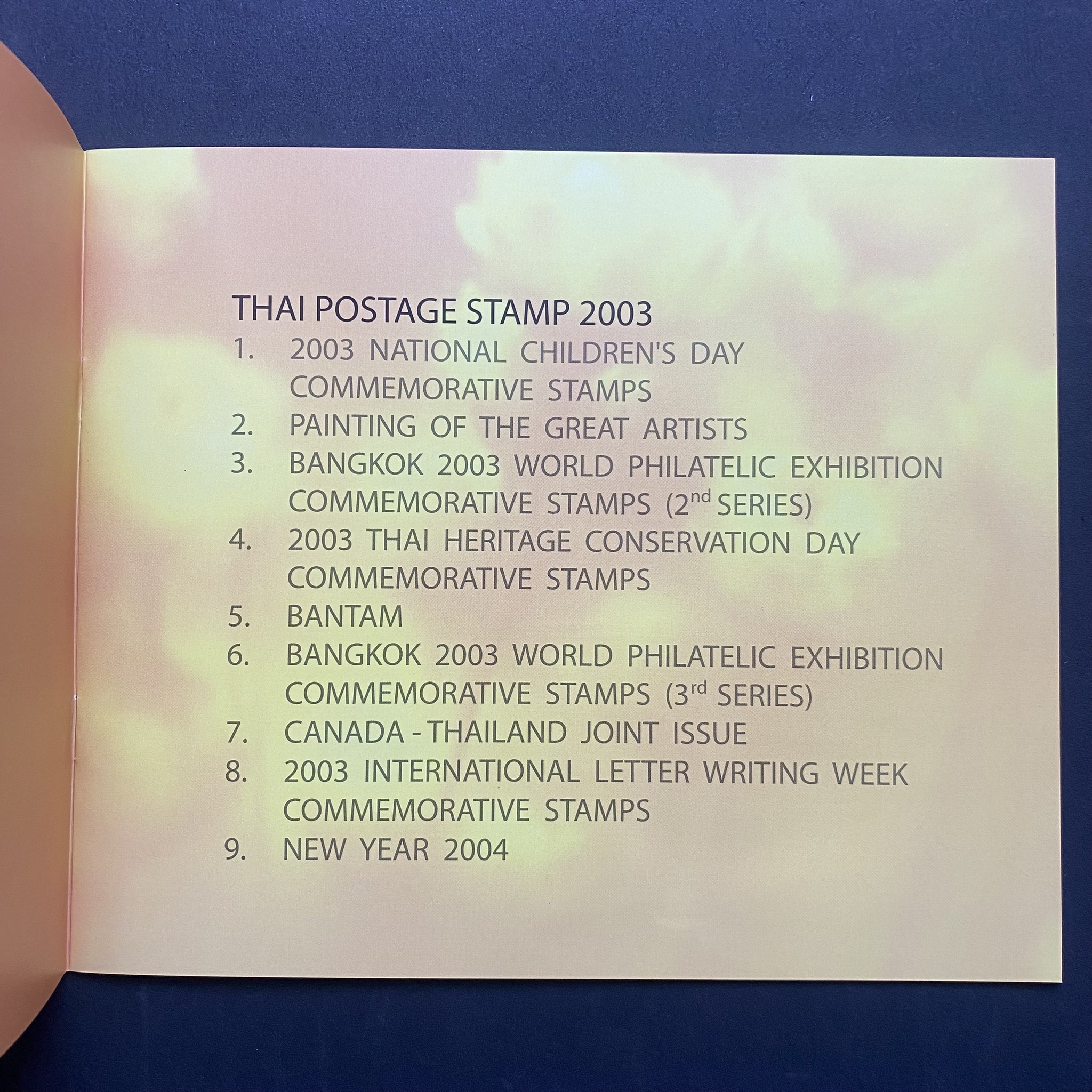 THAI POSTAGE STAMPS 2003 เล่มย่อ (สมุดแสตมป์ ปี2546) หายาก
