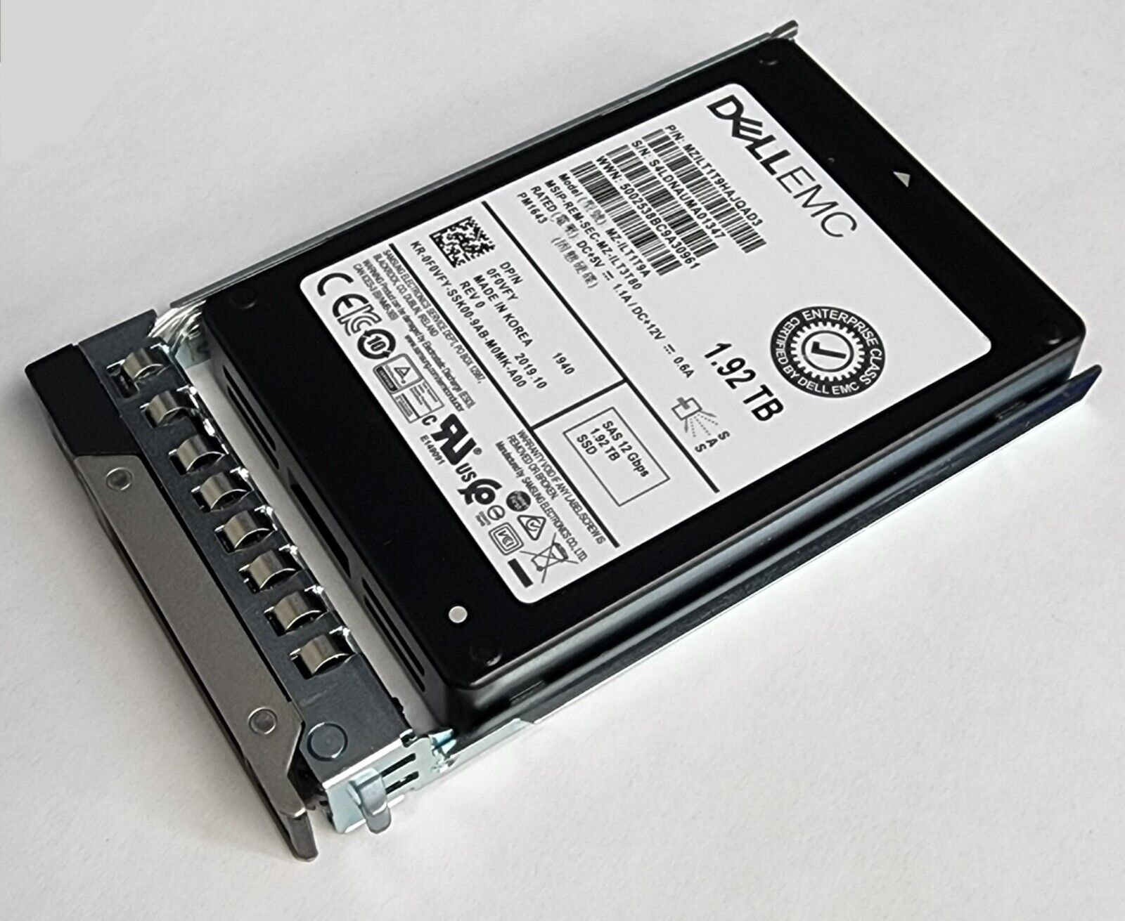 Dell 1.92TB SAS 12G 2.5" EMC // 03F15R / MZILT1T9HAJQ0D4 / MZ-ILT1T9A // Enterprise Solid State Drive SSD F0VFY R640 R740 R630 R730 R620 R720R530 R520 R440 R430 R420 (Used) // สินค้ารับประกัน โดย บริษัท อะไหล่เซิร์ฟเวอร์ จำกัด