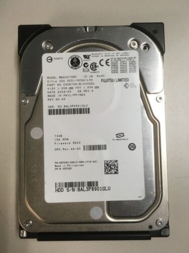 Fujitsu 73GB 15K RPM Ultra 320 SCSI/SCA2/LVD 3.5 Hard Drive Dell // 0DP283 / MBA3073NC (Used) // สินค้ารับประกัน โดย บริษัท อะไหล่เซิร์ฟเวอร์ จำกัด