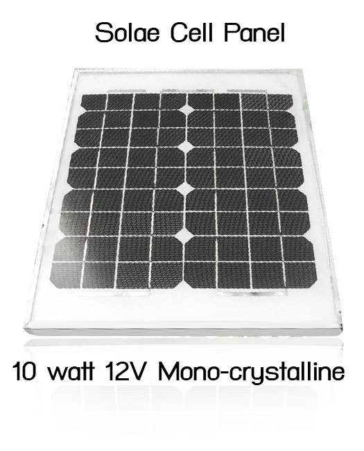แผงโซล่าเซลล์ 10 watt 12V Mono-crystalline