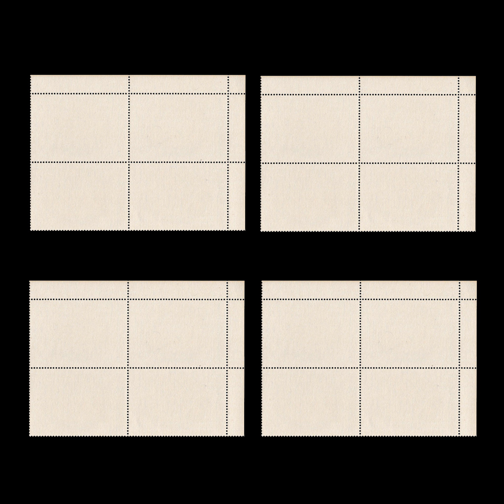 บล็อค 4 (มุมสี) แสตมป์สัปดาห์สากลแห่งการเขียนจดหมาย 2533