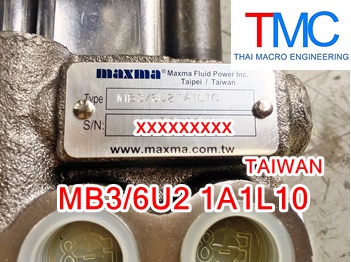 ไฮโดรลิคคอนโทรลวาล์ว(6แกน)hydraulic control valve maxma MB3/6U2 1A1L10(45L/min)(4,600Psi/315Bar)