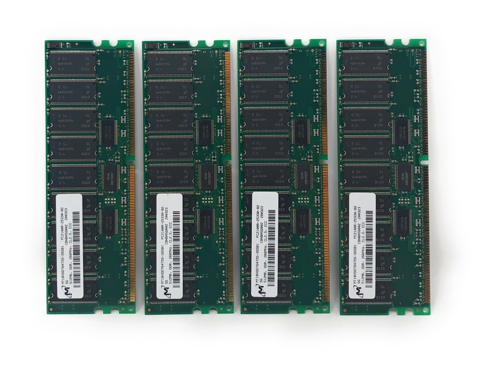 Micron DDR 512MB PC-2100 Reg ECC 266Mhz RAM Memory / MT18VDDT6472G-265B1 (Used) // สินค้ารับประกัน โดย บริษัท อะไหล่เซิร์ฟเวอร์ จำกัด