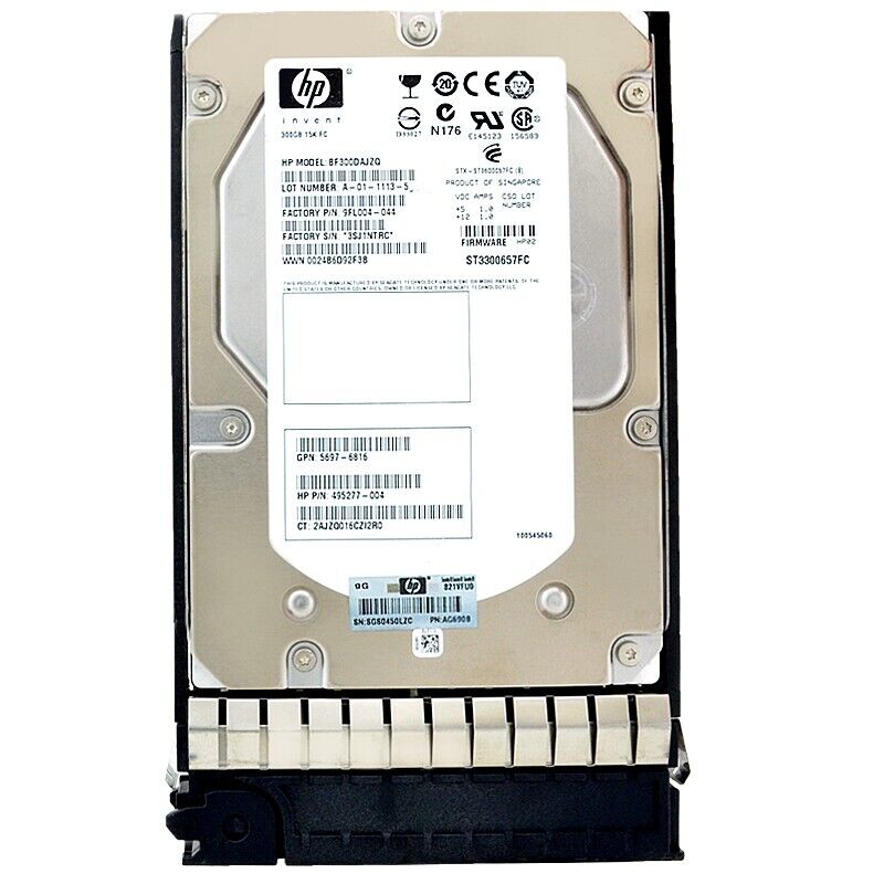 HP 300GB 15K Fibre 3.5 " // BF300DAJZQ / HP 495277-004 / 5697-6816 AG690-64201 / ST3300657FC / Tray 454411-001 (Used) // สินค้ารับประกัน โดย บริษัท อะไหล่เซิร์ฟเวอร์ จำกัด