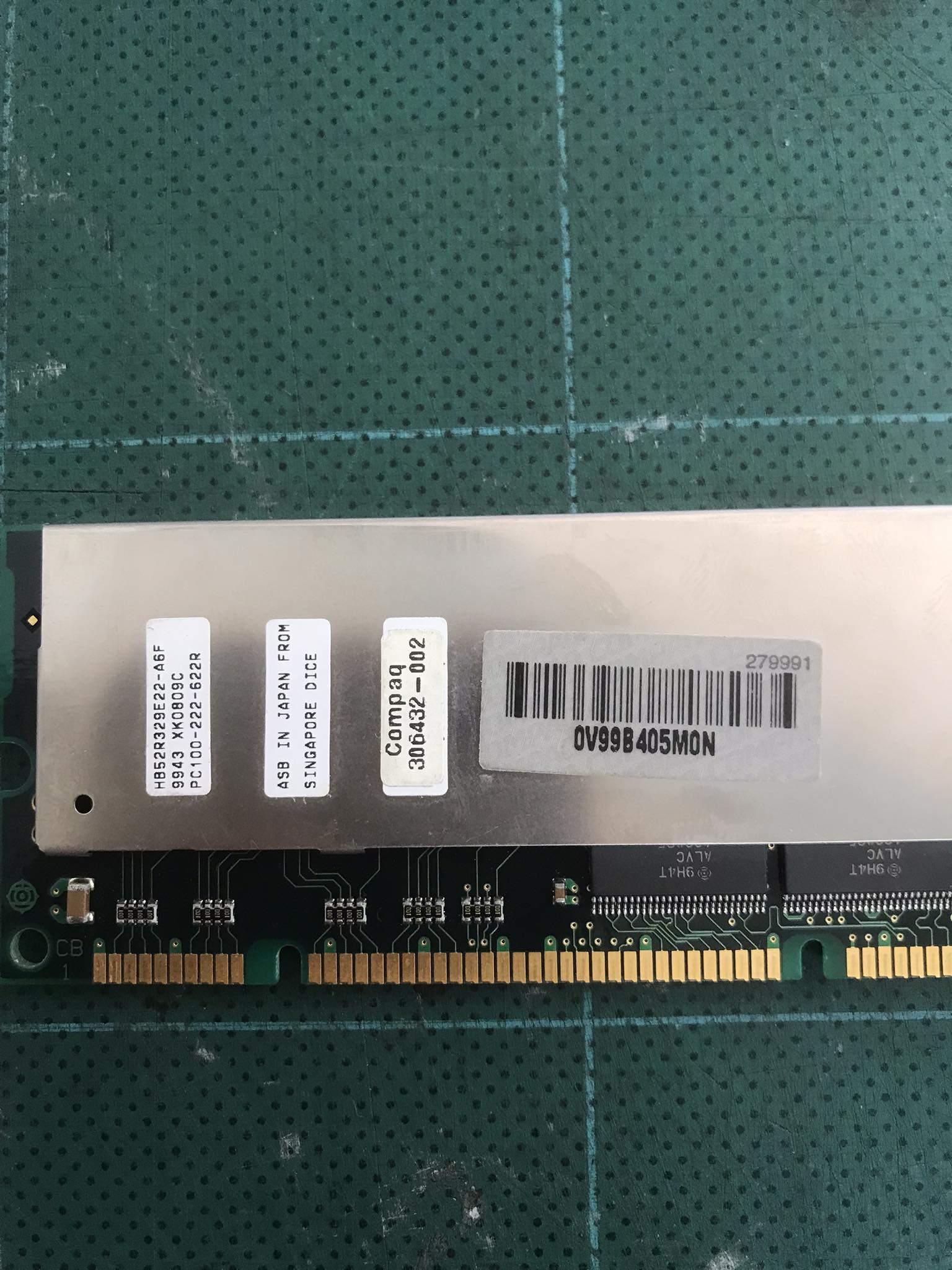 Compaq 256MB SDRAM Registered ECC PC-100 100Mhz Memory / 306432-002 / HB52R329E22-A6F // (USED) สินค้ารับประกัน โดย บริษัท อะไหล่เซิร์ฟเวอร์ จำกัด