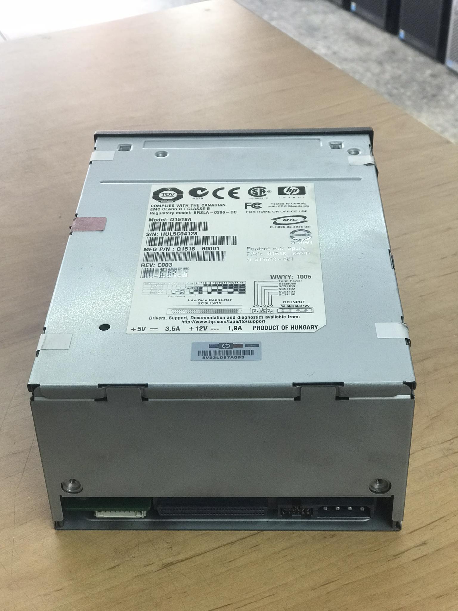 LTO Tape Drive HP Ultrium 460 LTO2 BRSLA-0206-DC E003 // Q1570-60001 / Q1518-69201 (Used) // สินค้ารับประกัน โดย บริษัท อะไหล่เซิร์ฟเวอร์ จำกัด