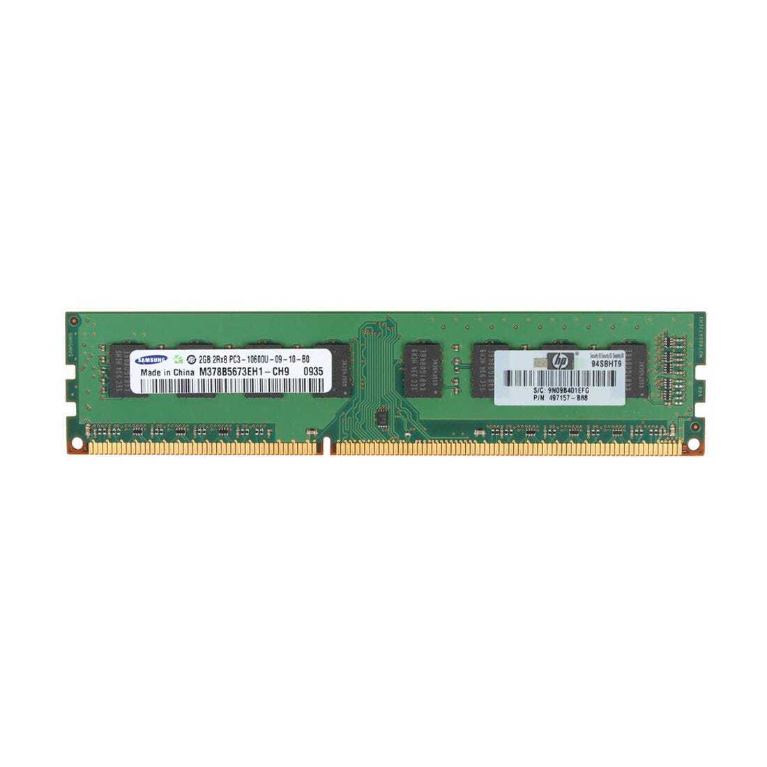 HP 2GB 2Rx8 Pc3-10600U DDR3-1333Mhz Memory / 497157-B88 / M378B5673EH1-CH9 (Used) // สินค้ารับประกัน โดย บริษัท อะไหล่เซิร์ฟเวอร์ จำกัด