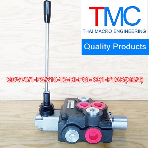 ไฮโดรลิกคอนโทรนวาวล์1แกน6หุนมีcarry over(70-80L)(4,500Psi/310Bar)Quality Products GDV70/1-P2/210-T2-DI-FGI-KQ1-PTAB(G3/4)