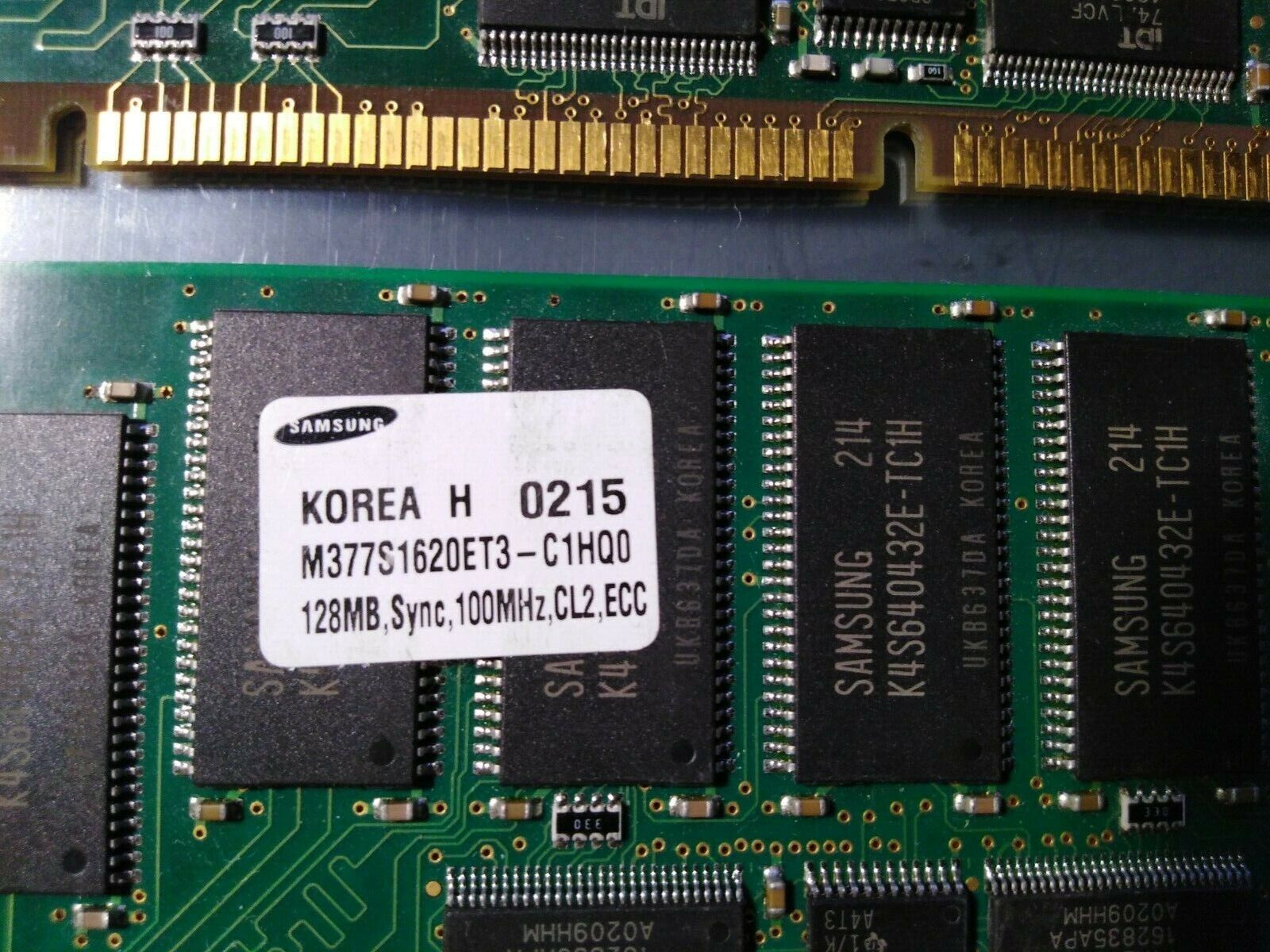 HP 128MB SDRAM Registered ECC PC-100 100Mhz Memory / 110957-022 / M377S1620ET3-C1HQ0 (Used) // สินค้ารับประกัน โดย บริษัท อะไหล่เซิร์ฟเวอร์ จำกัด