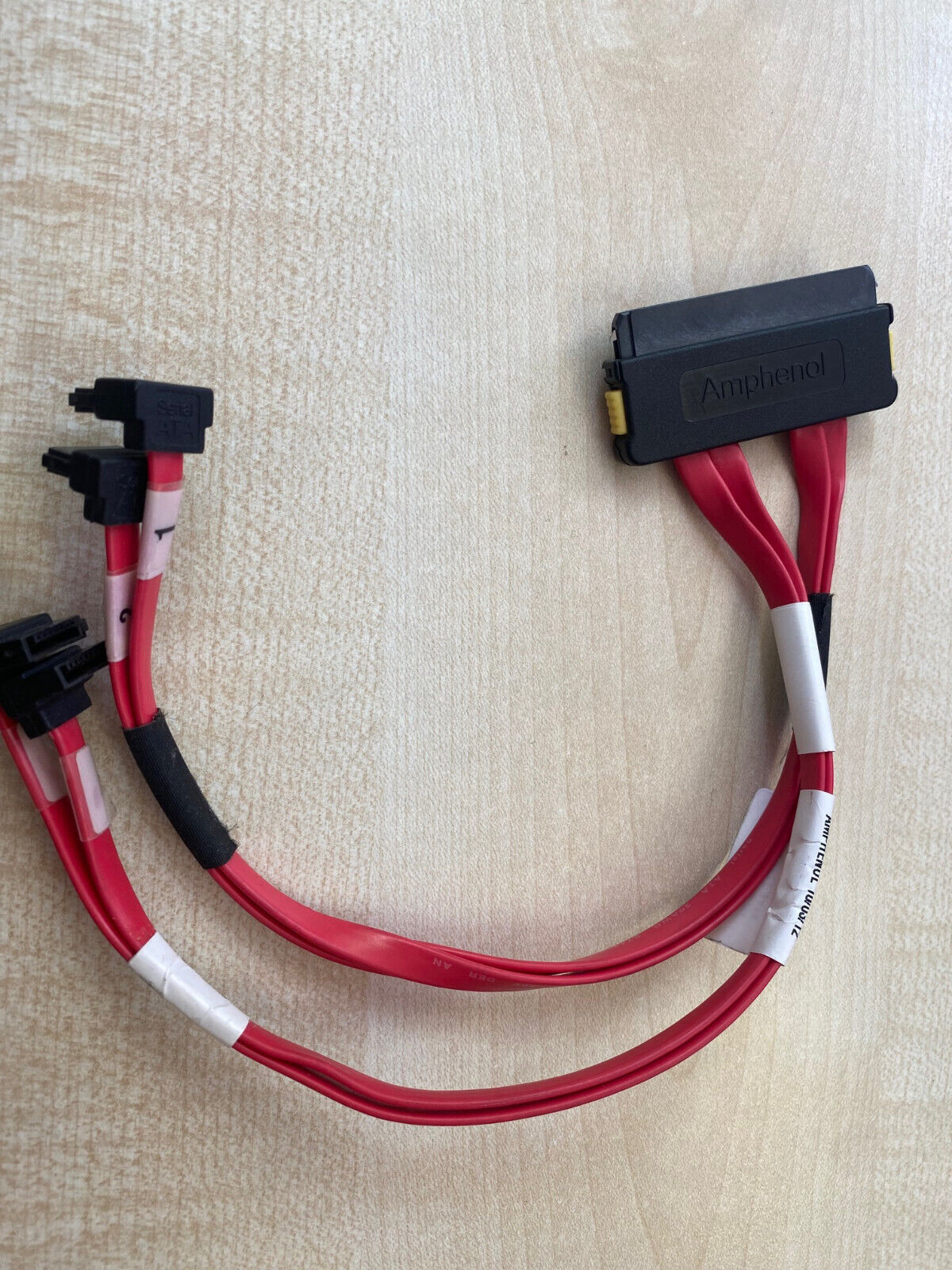 Amphenol SATA Backplane to SYS BD Cable Red To HP Proliant ML310 G5 // 451782-001 / 459190-001 (Used) // สินค้ารับประกัน โดย บริษัท อะไหล่เซิร์ฟเวอร์ จำกัด