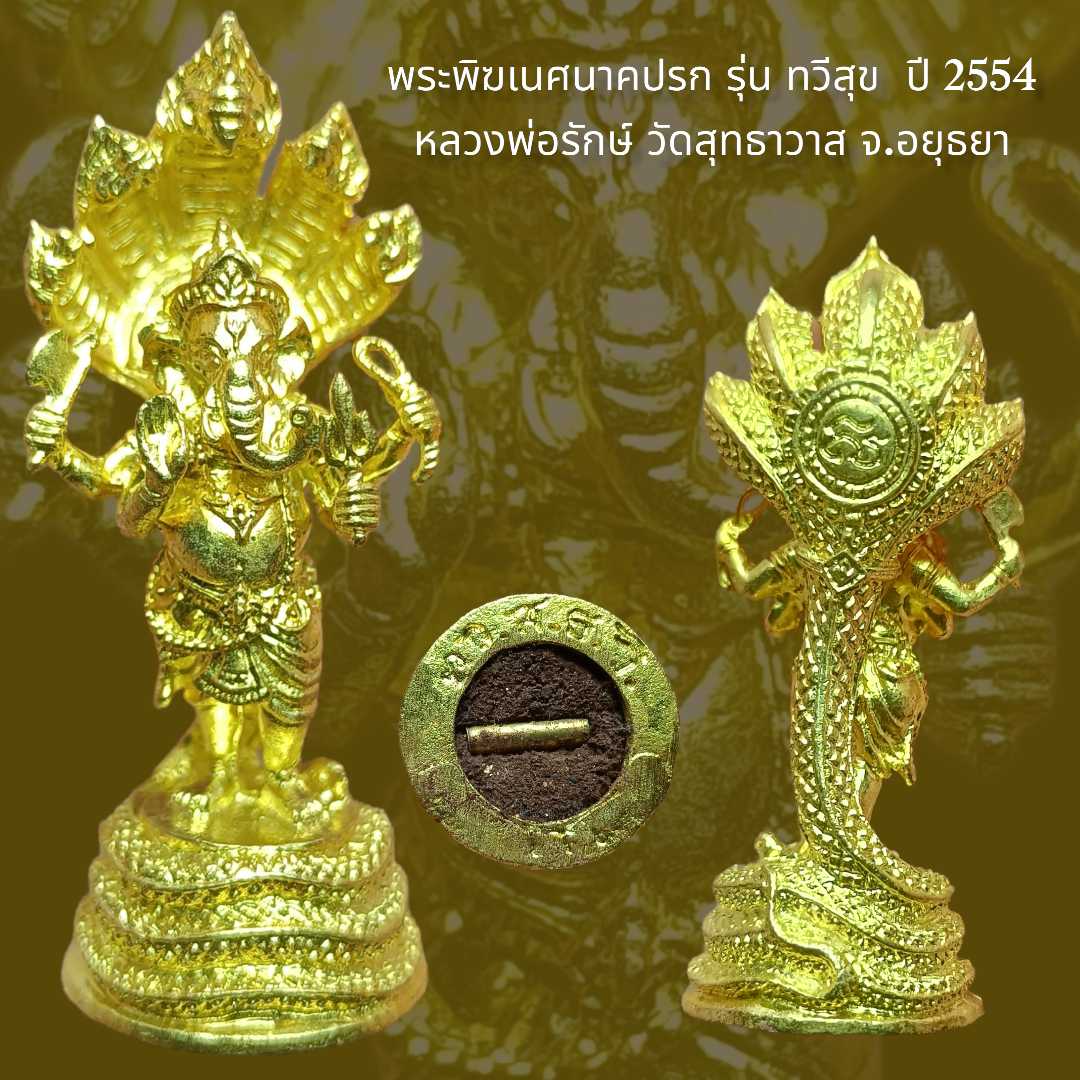 พระพิฆเนศวร์ปางนาคปรก หลวงพ่อรักษ์ อนาลโย วัดสุทธาวาส วิปัสสนา