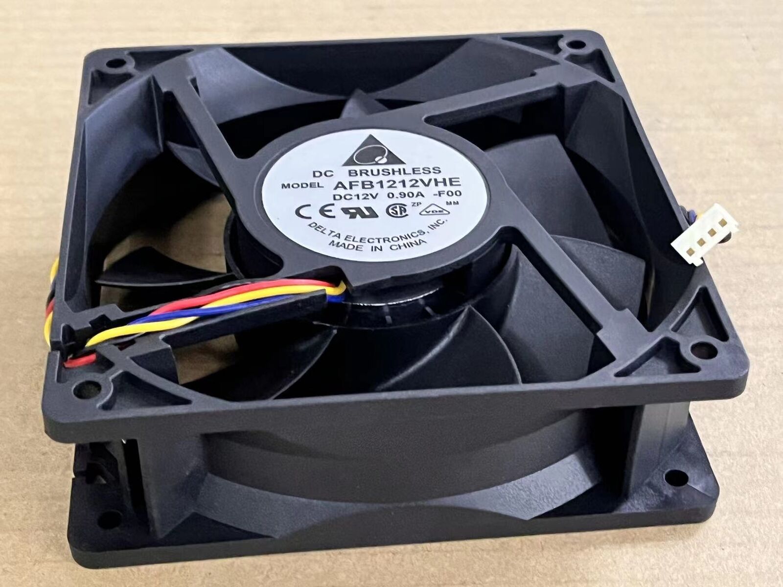 Original Delta AFB1212VHE 12V 0.90A 12CM 12038 Gale volume double ball fan (Used) // สินค้ารับประกัน โดย บริษัท อะไหล่เซิร์ฟเวอร์ จำกัด