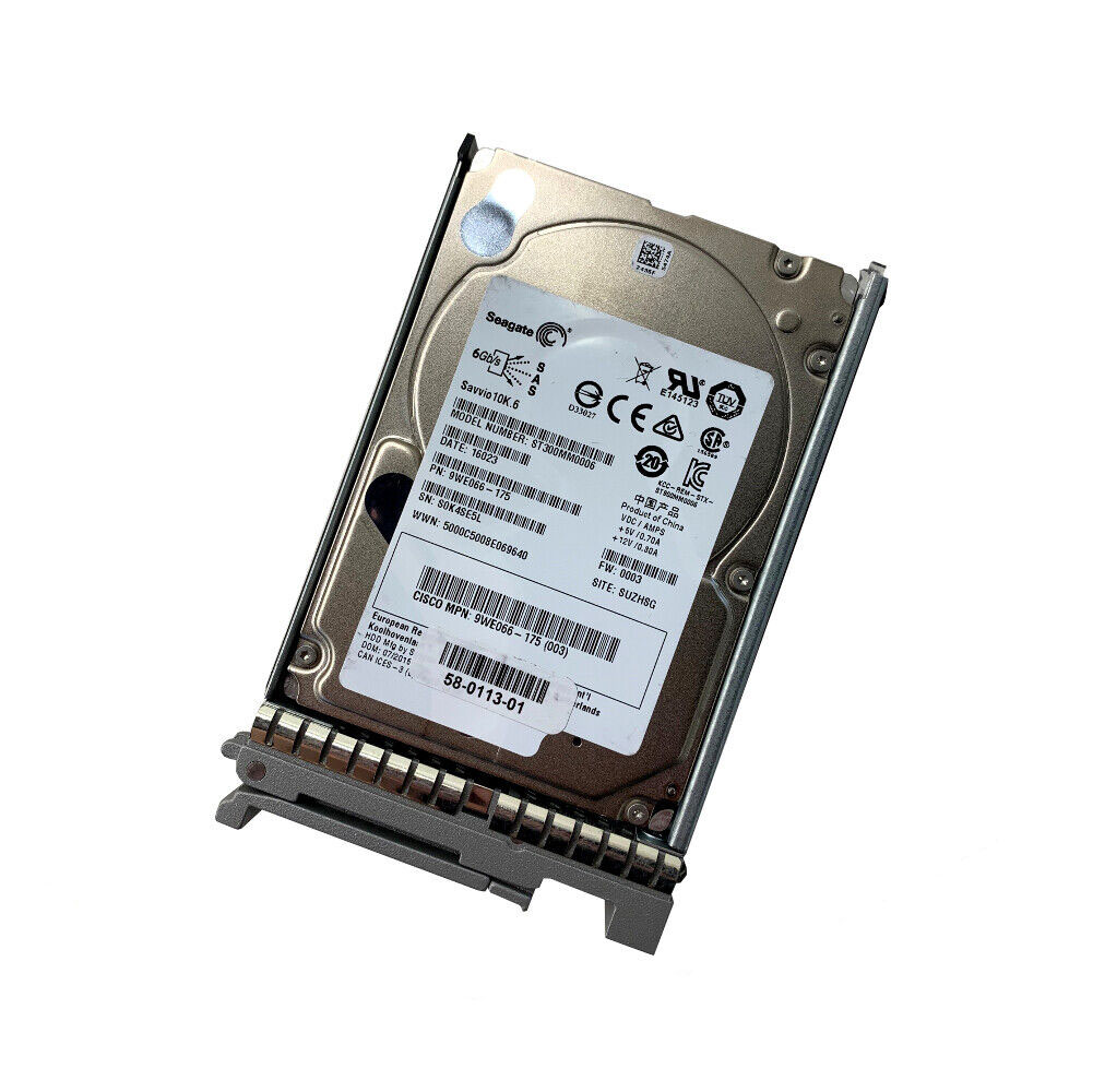Cisco Seagate 300GB SAS 10K 6GB/s 2.5" HDD // ST300MM0006 (Used) // สินค้ารับประกัน โดย บริษัท อะไหล่เซิร์ฟเวอร์ จำกัด