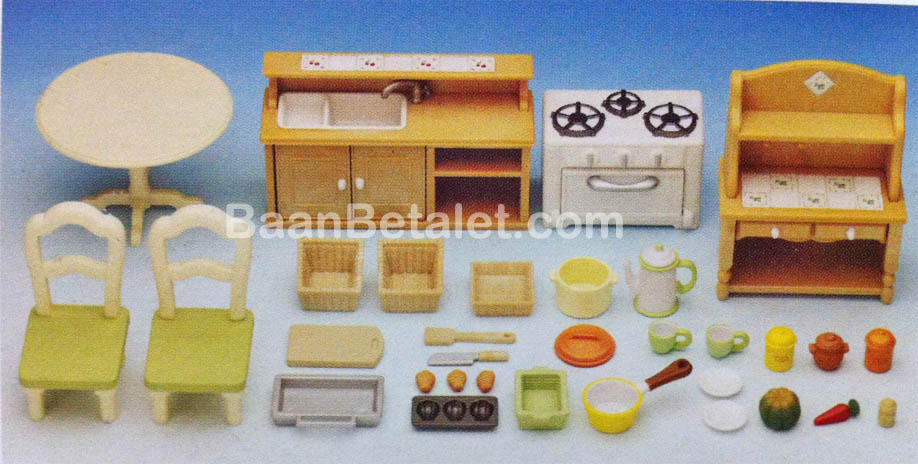 ซิลวาเนียน เฟอร์นิเจอร์ห้องครัว (EU) Sylvanian Families Dining Room Set