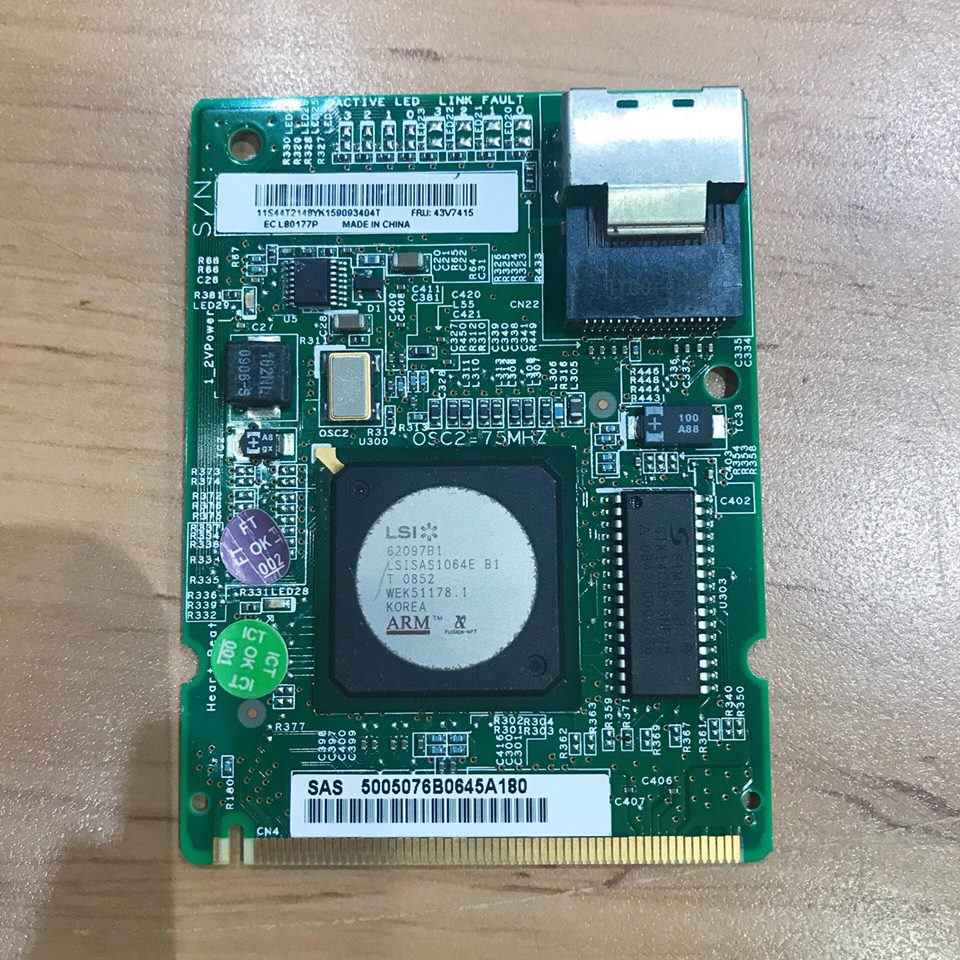 IBM SAS RAID Controller Card ServeRAID-BR10il // 43V7415 (Used) // สินค้ารับประกัน โดย บริษัท อะไหล่เซิร์ฟเวอร์ จำกัด