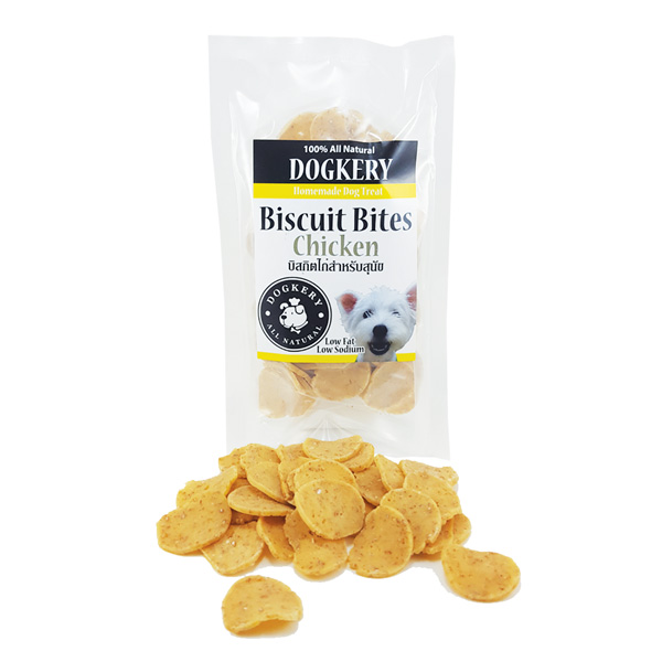 DOGKERY BISCUIT BITES CHICKEN บิสกิตไก่สำหรับสุนัข 110 กรัม