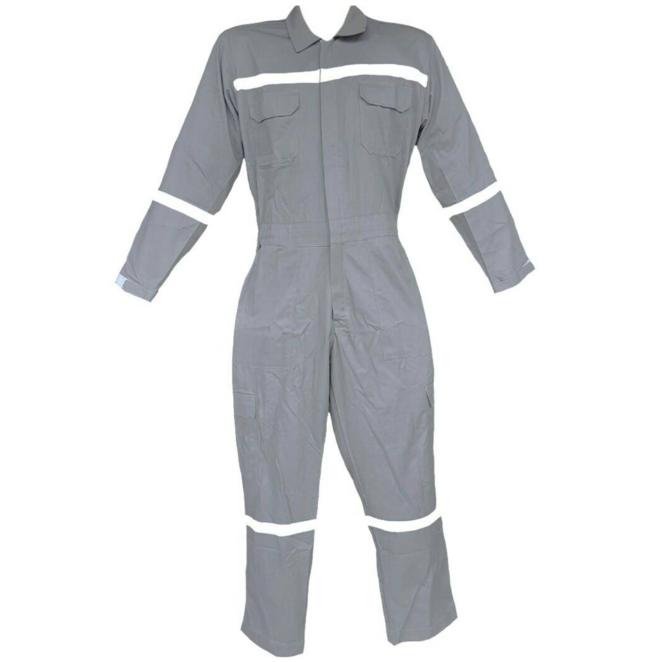 ชุดหมี ผ้าเวสป้อยมีแถบสะท้อนแสงไซต์ M,L,XL Cotton 100% กันสะเก็ดไฟกันความร้อน