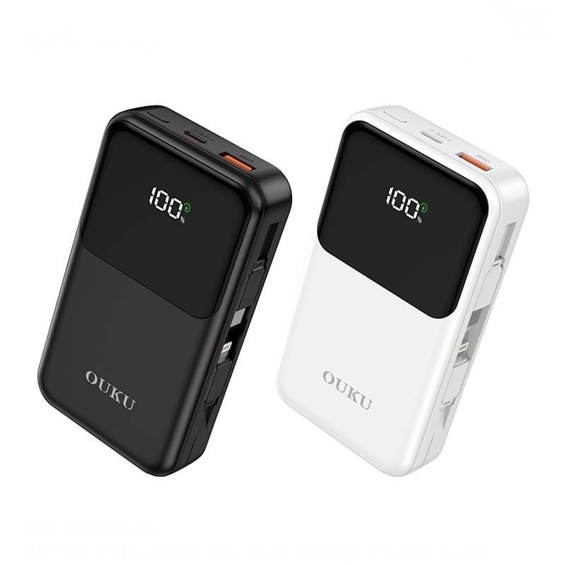 P60 10000mAh PD+QC TELESCOPIC LINE FAST CHARGE POWERBANK