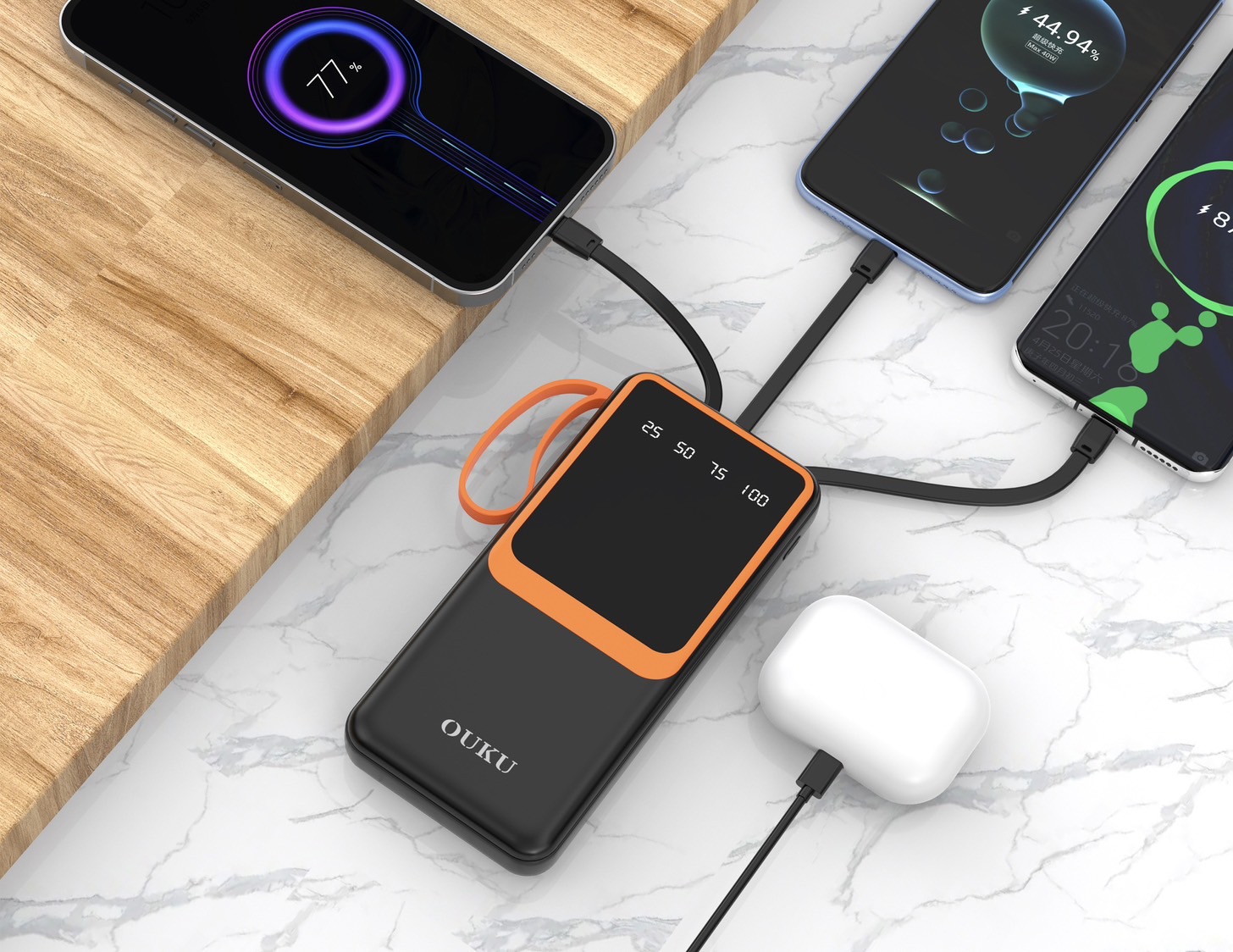 P58 10000mAh WITH 4-CABLE POWERBANK