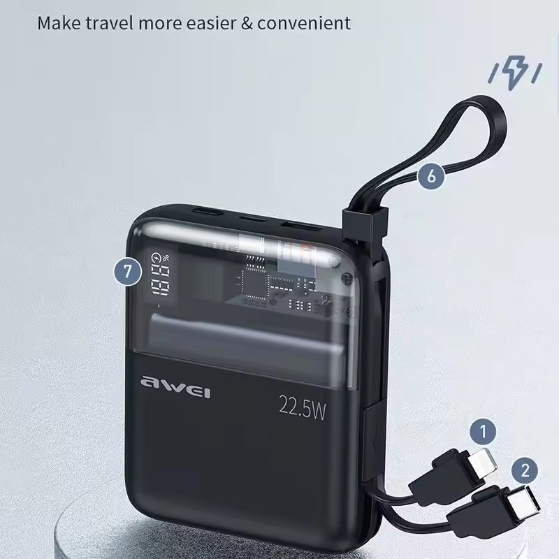 P149K MULTIPLE OUTPUT POWERBANK WITH CABLE 10000mAh