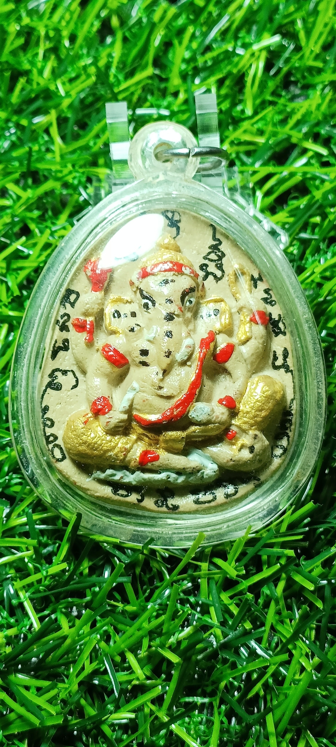 พระพิฆเนศ พระอาจารย์อึ่ง วัดเซิงหวาย จารยันต์ หลังฝังเหรียญ พระราชทานเพลิงศพ หลวงพ่อผล วัดเซิงหวาย