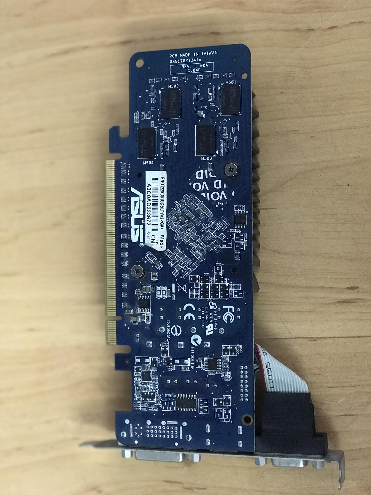 Asus nVidia GeForce GT220 1 GB DDR3 VGA/DVI/HDMI Low Profile PCI-Express Video Card ENGT220/DI/1GD3(LP)/V2 (Used) // สินค้ารับประกัน โดย บริษัท อะไหล่เซิร์ฟเวอร์ จำกัด