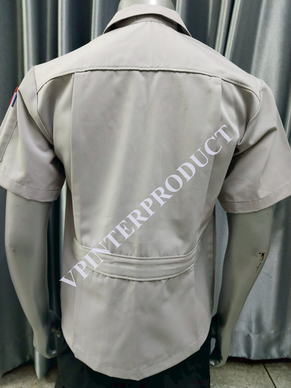 เสื้อช็อปสีพื้น แขนสั้น เสื้อช่าง ขนาด S-2XL ผ้าคอมทวิว รับปักโลโก้