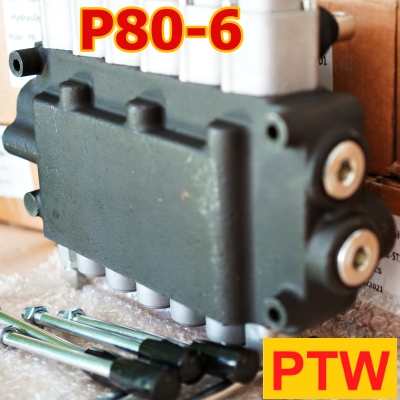 ไฮโดรลิคคอนโทรนวาวร์ (6หุน) PTW P80-6 (6แกน) (80L.)(3,000-4,600PSI)