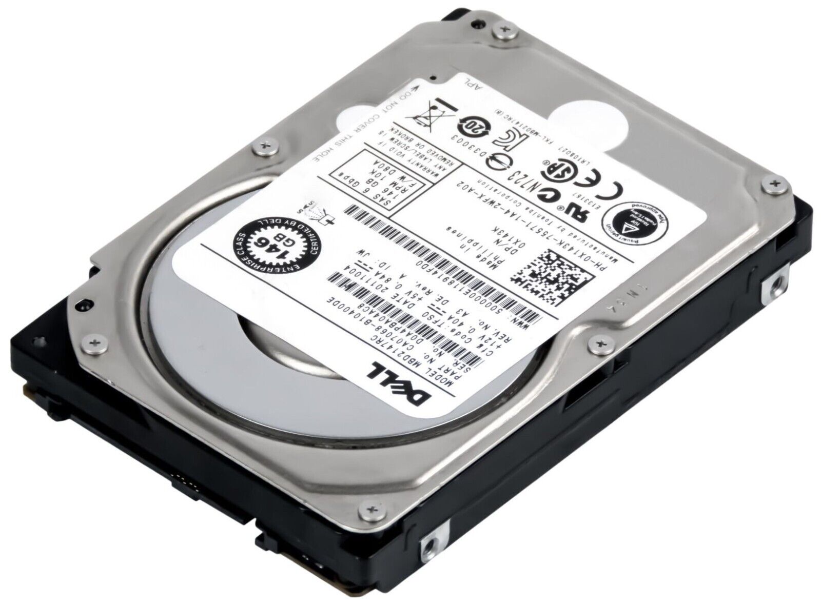 Dell 146GB 10K 6G SAS 2.5" SFF HDD Hard Drive // 0X143K / MBD2147RC (Used) // สินค้ารับประกัน โดย บริษัท อะไหล่เซิร์ฟเวอร์ จำกัด