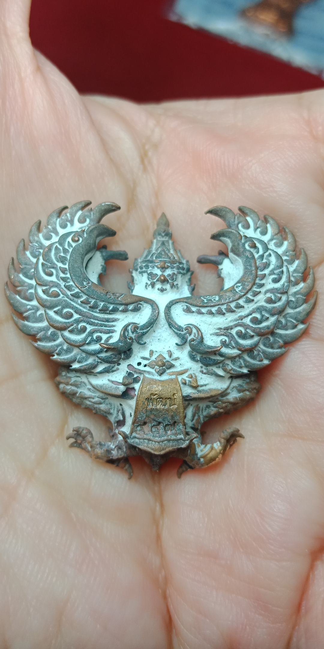 พญาครุฑ หลวงพ่อพัฒน์ วัดห้วยด้วน จ.นครสวรรณ์ ปี 2563 เนื้อทองแดงเถื่อน