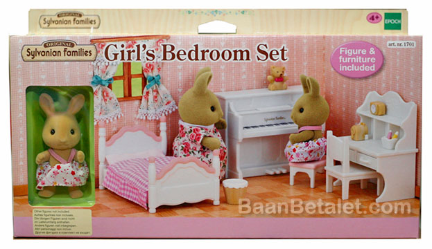 ซิลวาเนียน ชุดห้องนอนของพี่สาวกระต่าย (EU) Sylvanian Families Girl's Bedroom