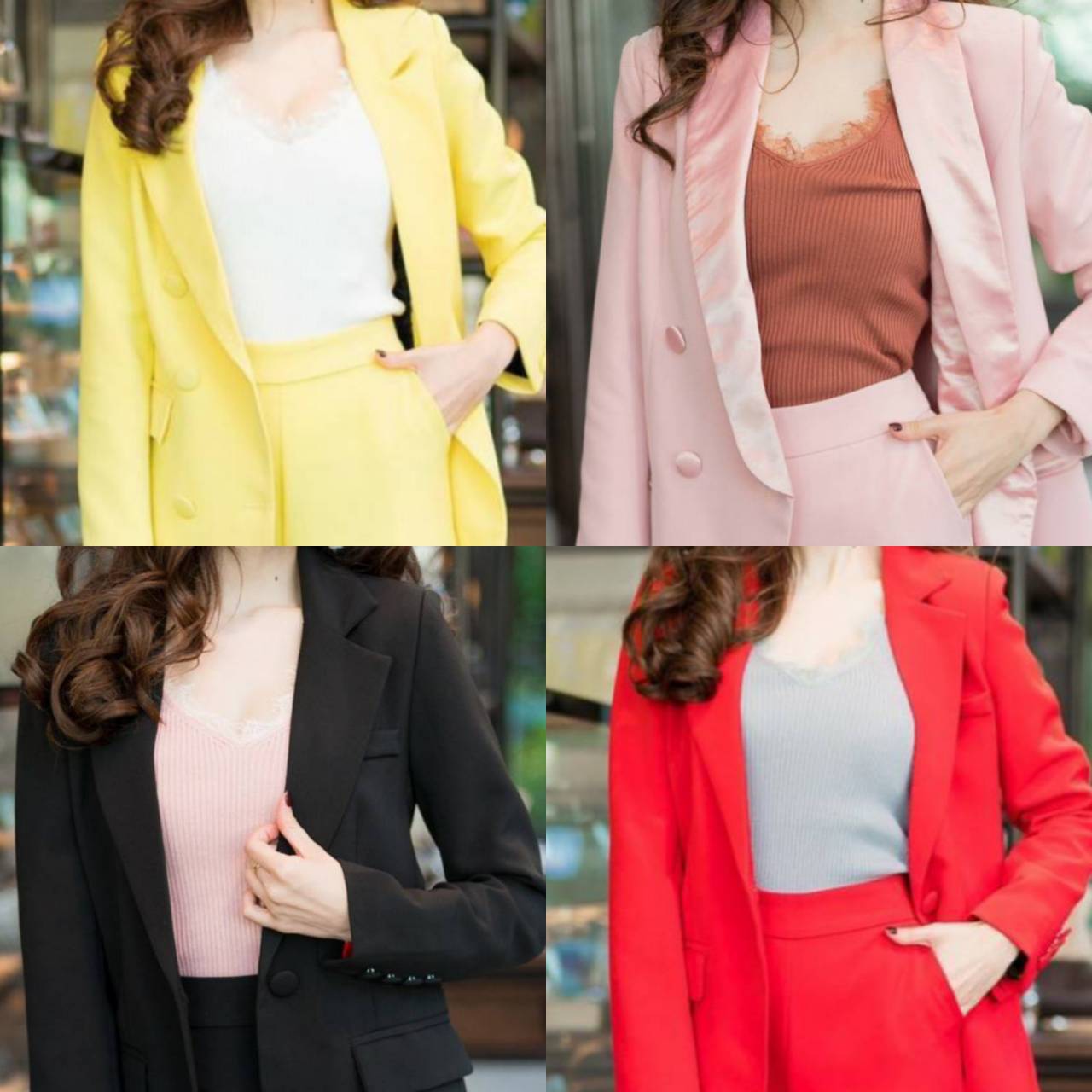 เสื้อตัวในไหมพรมใส่กับสูทผู้หญิง Cami no.4735-2