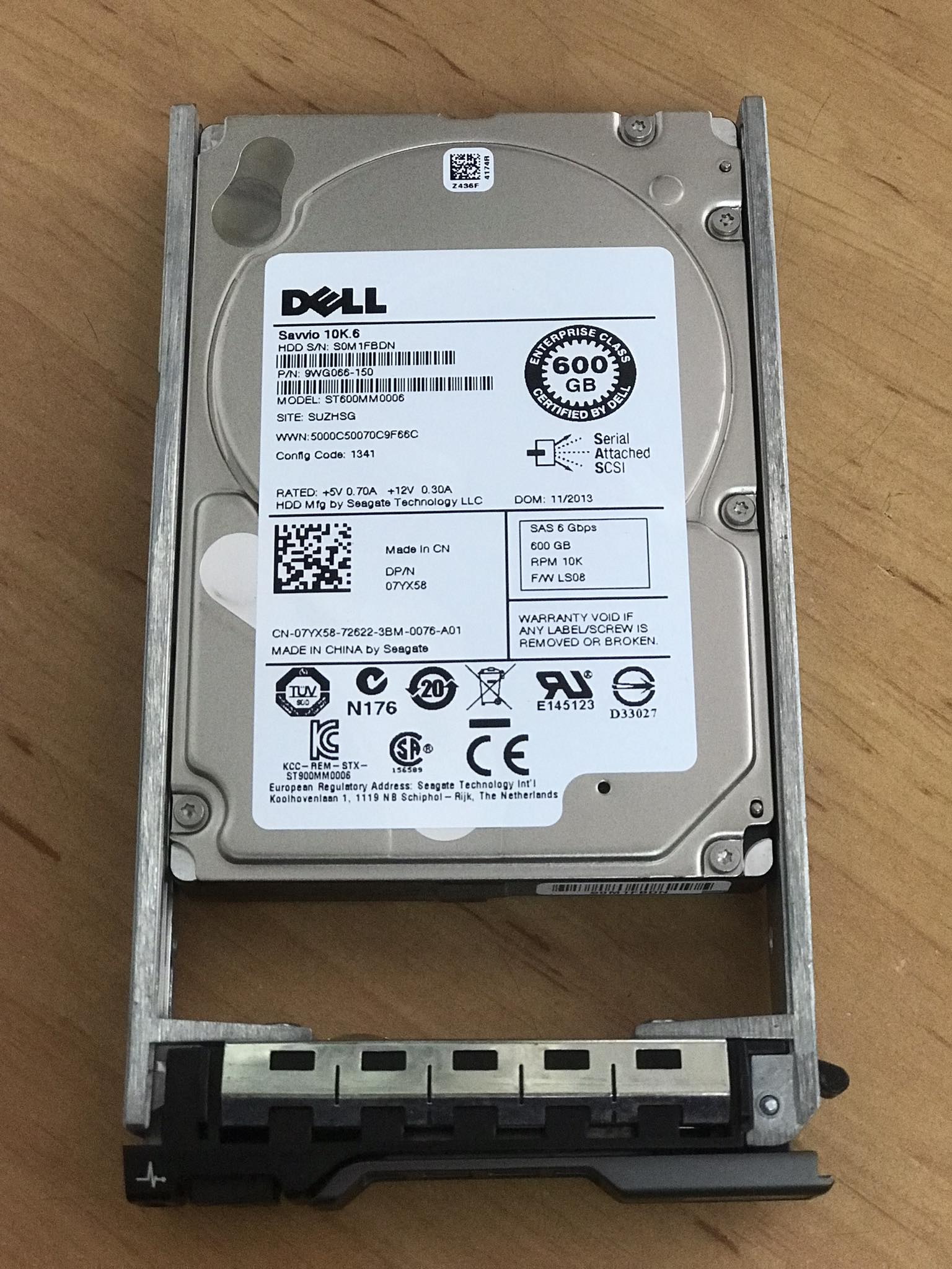 Dell 600GB 10K SAS 6G SFF 2.5'' Dell Harddisk , 07YX58, Model ST600MM0006, 9WG066-150 (Used) // สินค้ารับประกัน โดย บริษัท อะไหล่เซิร์ฟเวอร์ จำกัด