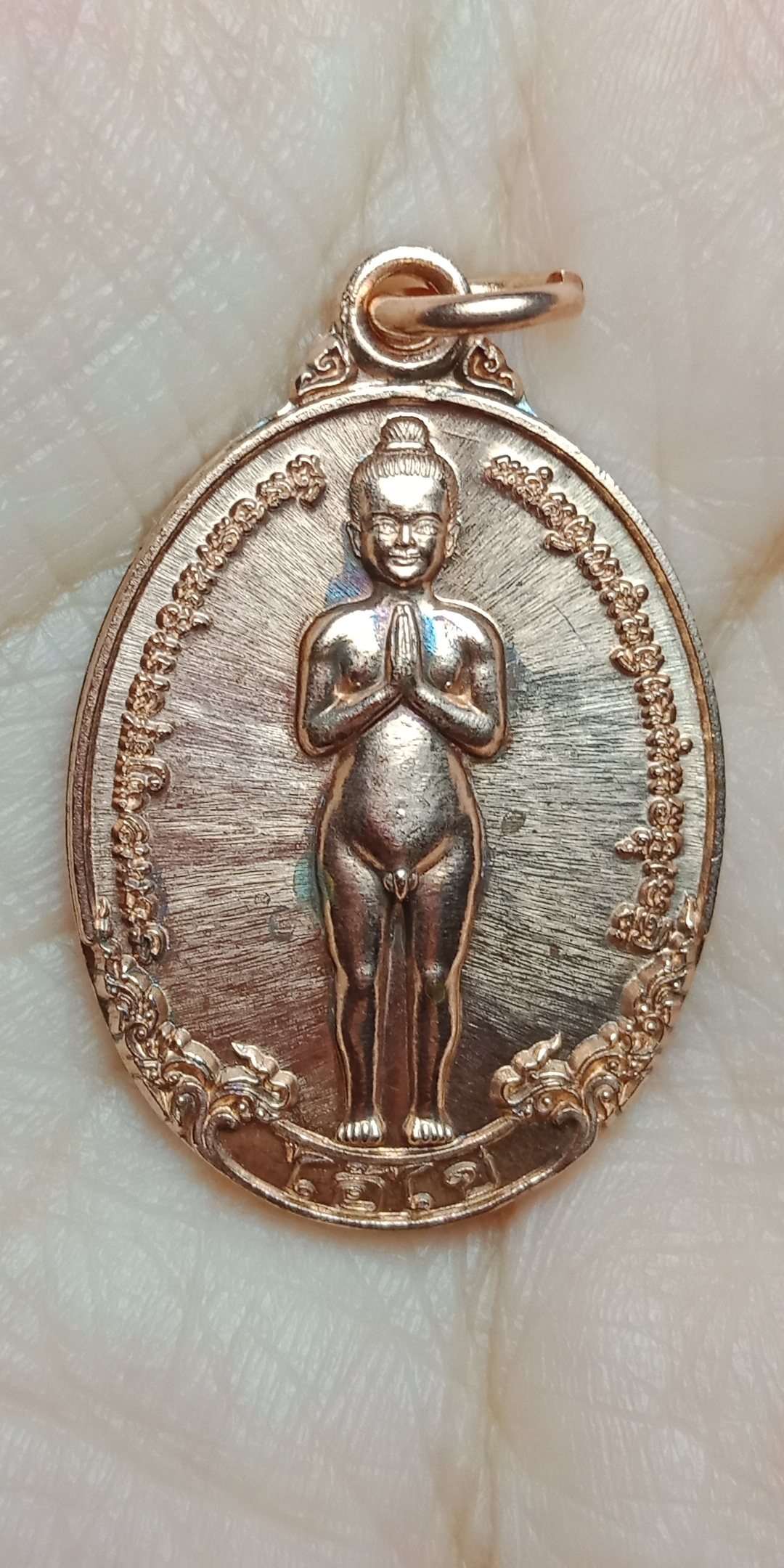 เหรียญรูปไข่ ไอ้ไข่รุ่นเงินไหลมา ปี63 สองกษัตริย์ เสก ณ วัดพระมหาธาตุวรมหาวิหาร จ.นครศรีฯ