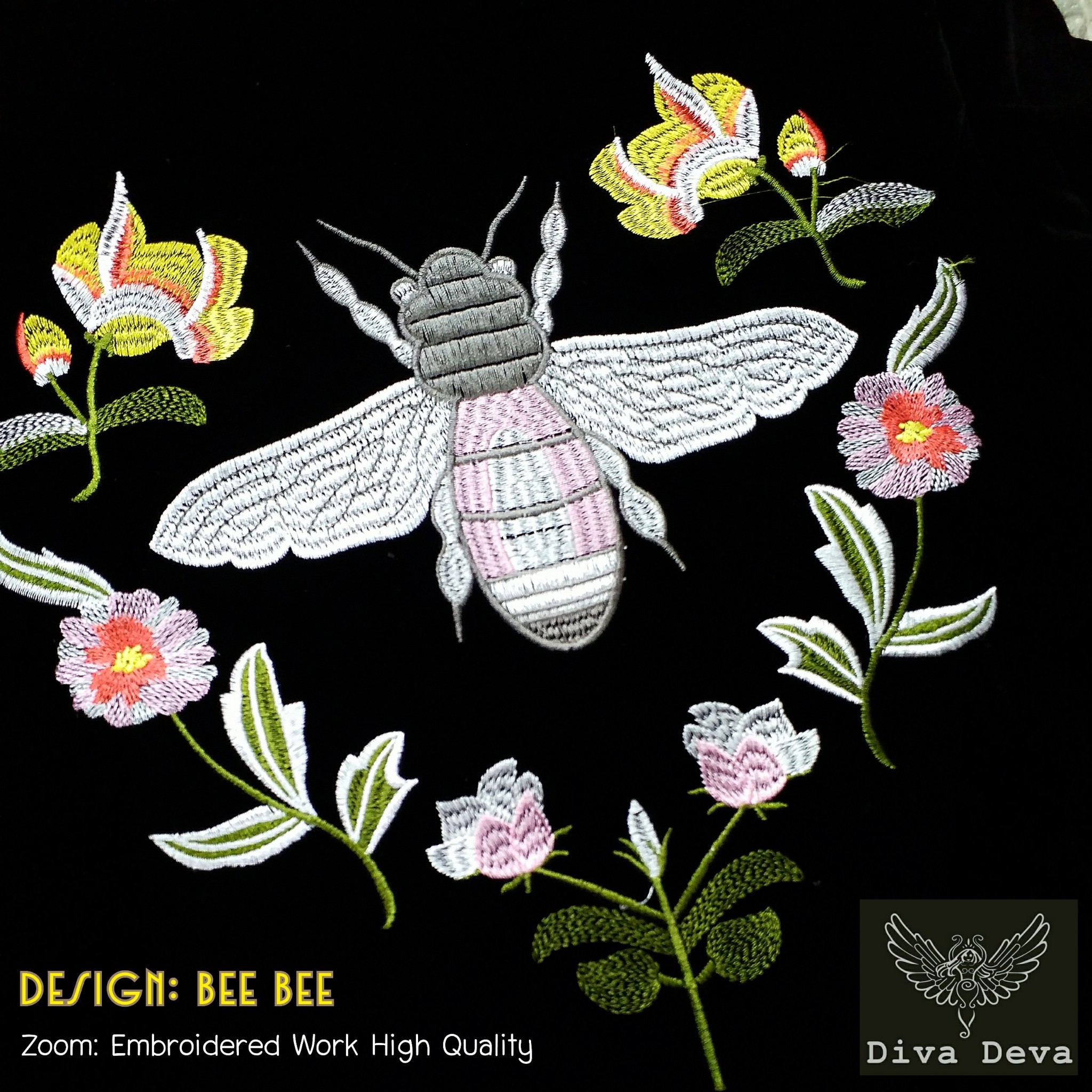 เสื้อสูทกำมะหยี่ปักลายผึ้ง Bee Bee Blazer #8006