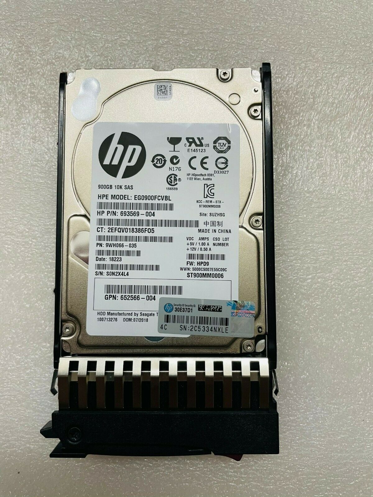 HP 619463-001 619291-B21 900GB 6G SAS 10K rpm SFF (2.5-inch) Dual Port Enterprise