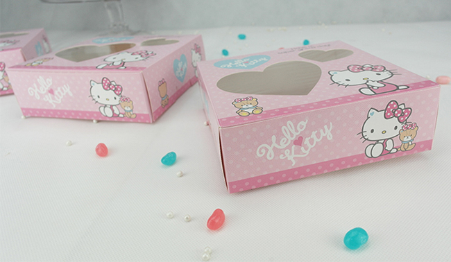 กล่องชิฟฟ่อน ฮัลโหล คิตตี้ 001 (สีชมพูหัวใจ)