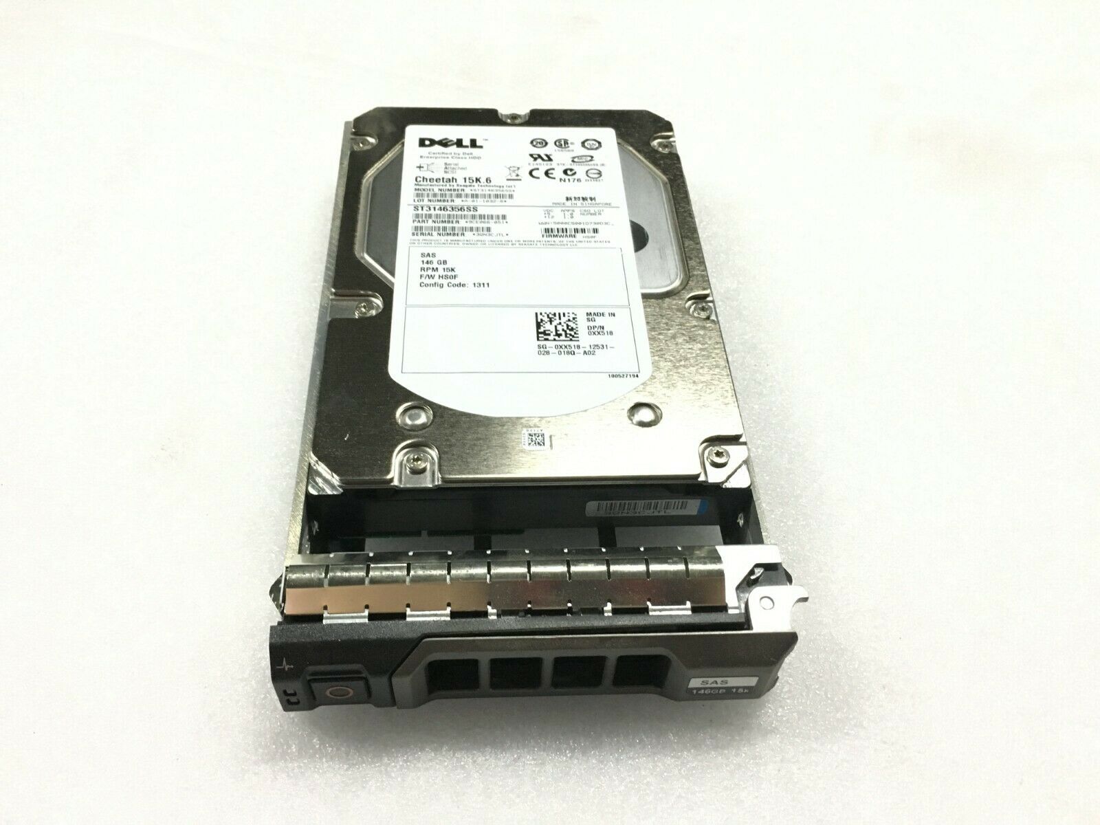 Dell 146GB 15K SAS 3.5" Cheetah Hard Drives // 0XX518 / ST3146356SS (Used) // สินค้ารับประกัน โดย บริษัท อะไหล่เซิร์ฟเวอร์ จำกัด