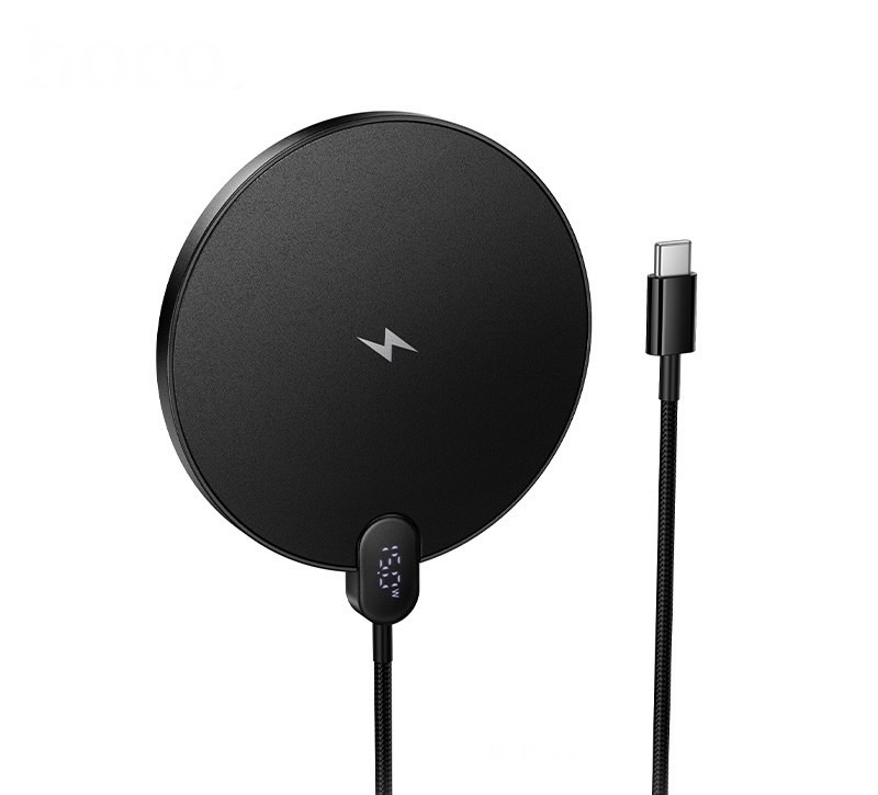 CW62 PEAK DESKTOP WIRELESS FAST CHARGER WITH DIGITAL DISPLAY AND CABLE