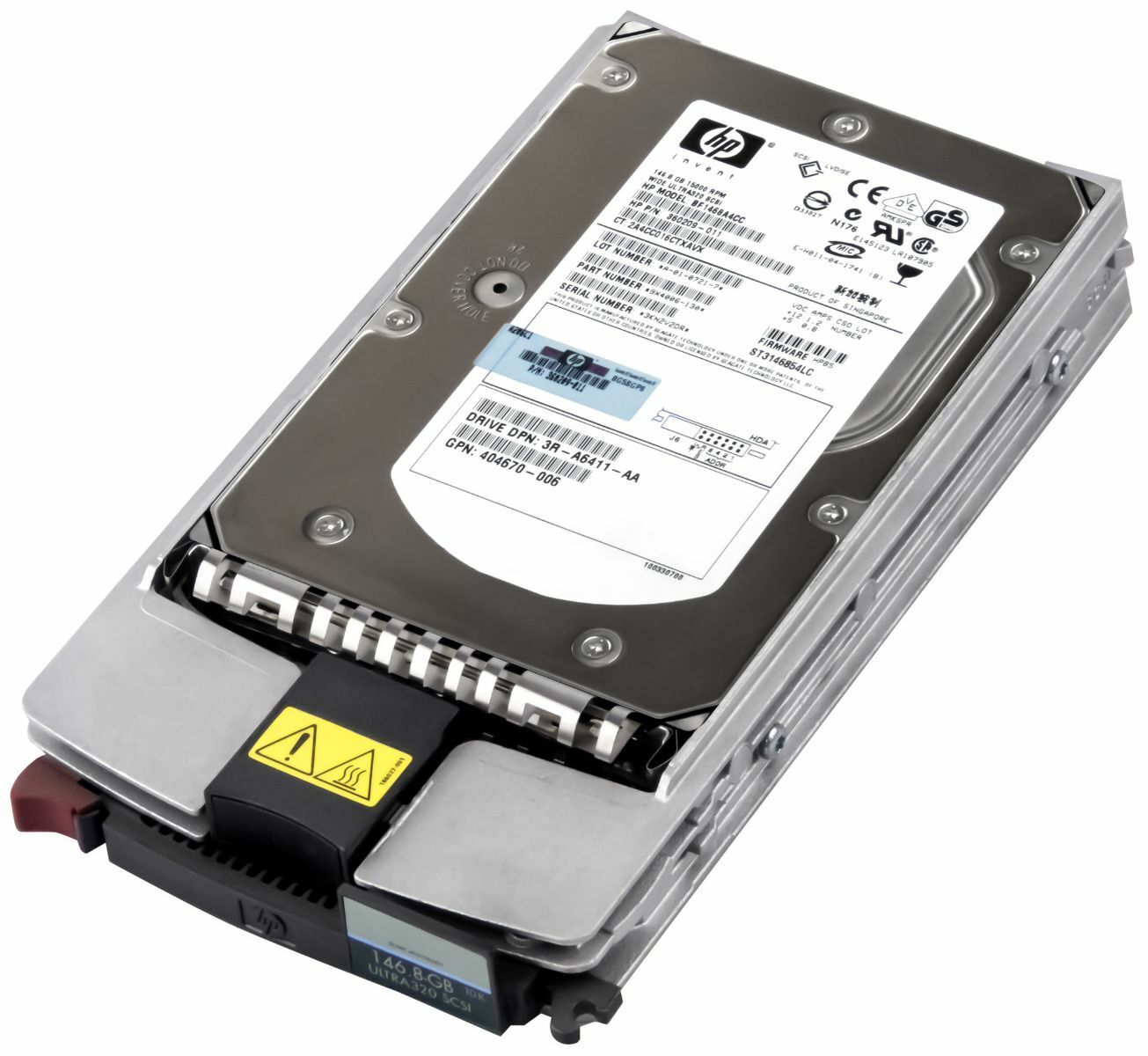 HP 146GB 15K 8MB SCSI U320 80-PIN 3.5"" Hard Drive // BF1468A4CC / HDD 360209-011 / GPN 271837-022 / TRAY 404712-001 / ST3146854LC (Used) // สินค้ารับประกัน โดย บริษัท อะไหล่เซิร์ฟเวอร์ จำกัด