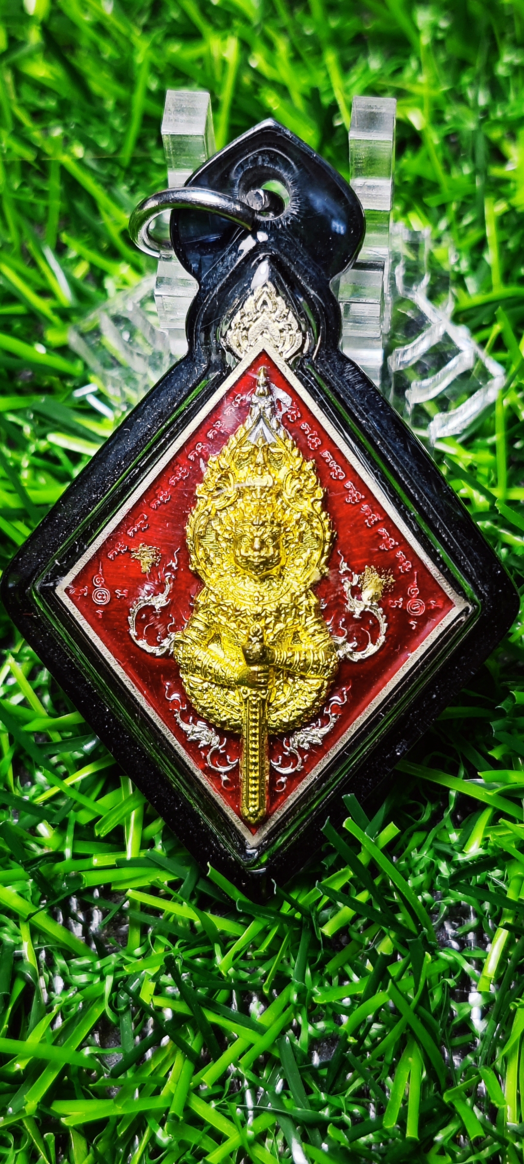 เหรียญท้าวเวสสุวรรณ รุ่นมงคลทวีทรัพย์ หลวงพ่อทอง สุทธสีโล วัดบ้านไร่ จ.นครราชสีมา #หลังจารมือ