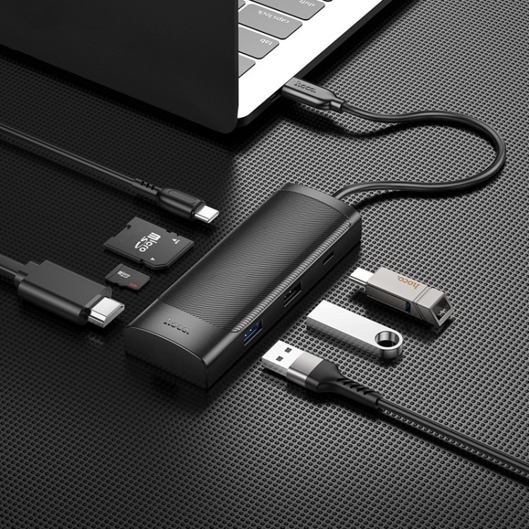 HB43 EASY SAFE TYPE-C 7-IN-1 MULTI-FUNCTION CONVERTER