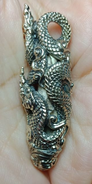 ตะกรุดนาคบาศ รุ่น มงคลนาคราช เนื้อทองขาว หลวงปู่คำบุ วัดกุดชมภู