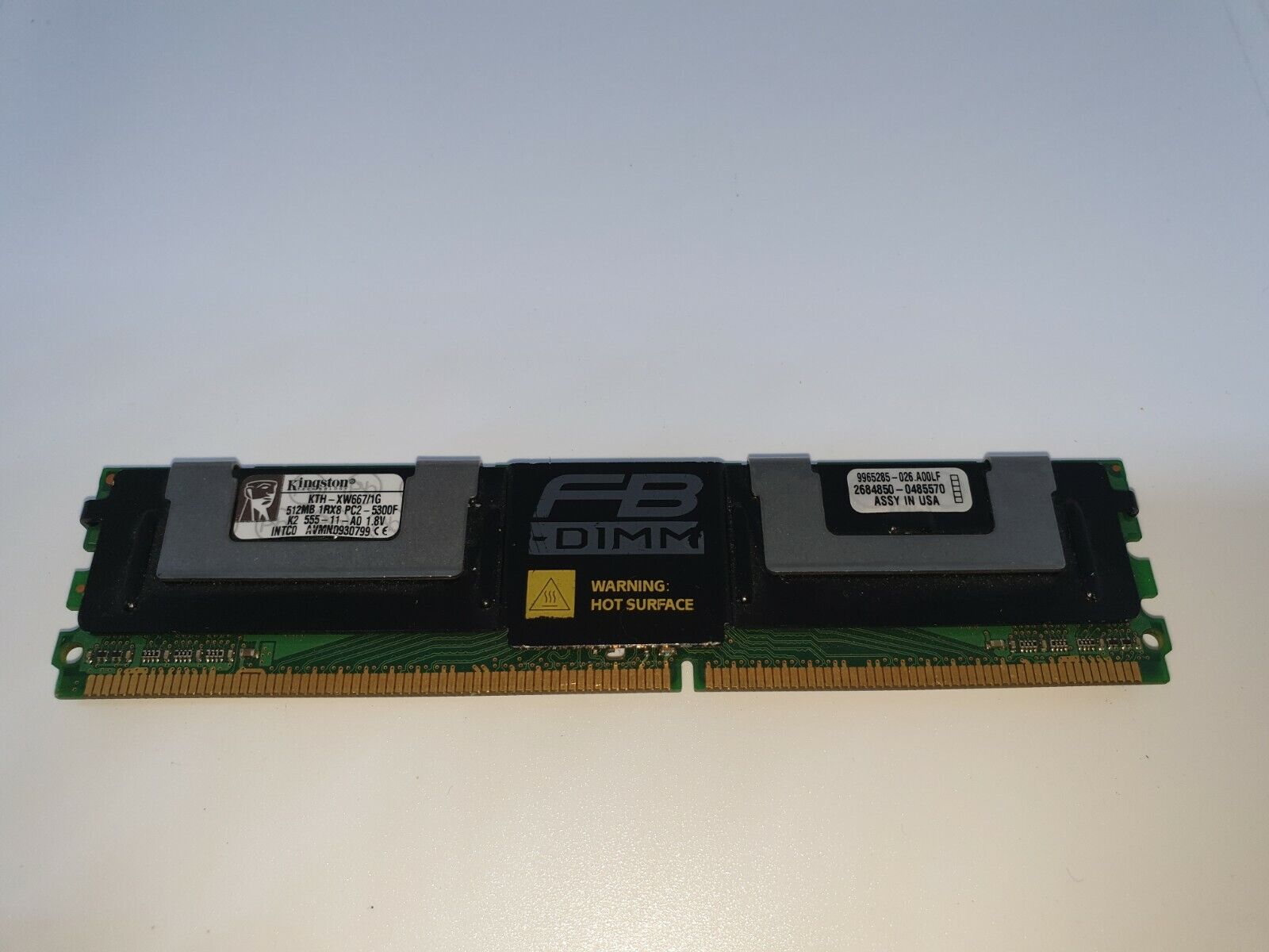 Kingston 512GB 1RX8 PC2-5300F FB DIMM Server Memory / KTH-XW667/1G (Used) // สินค้ารับประกัน โดย บริษัท อะไหล่เซิร์ฟเวอร์ จำกัด